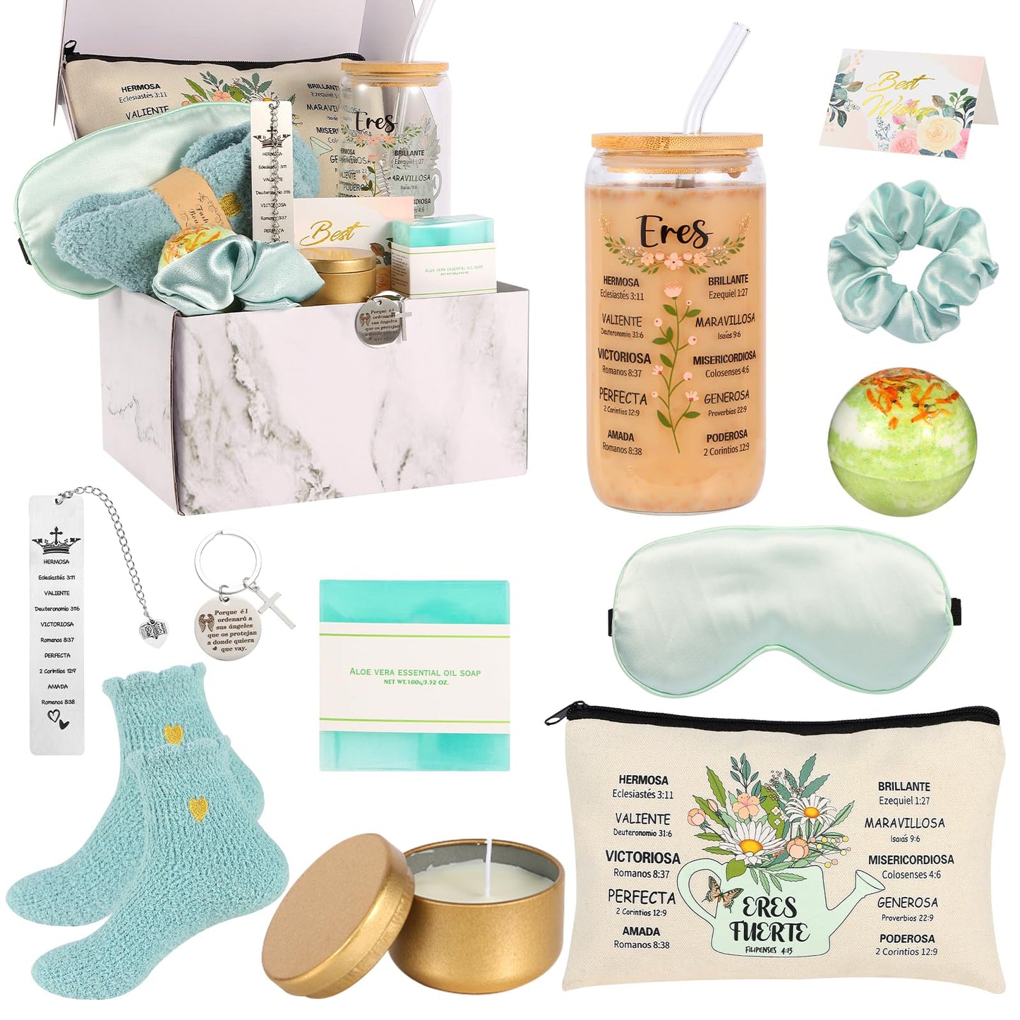 12 Pieces Christian Gifts for Women,Inspirational Gift Set, Spiritual Religious Catholic Gifts Box for Women Friends Female Sister Mom