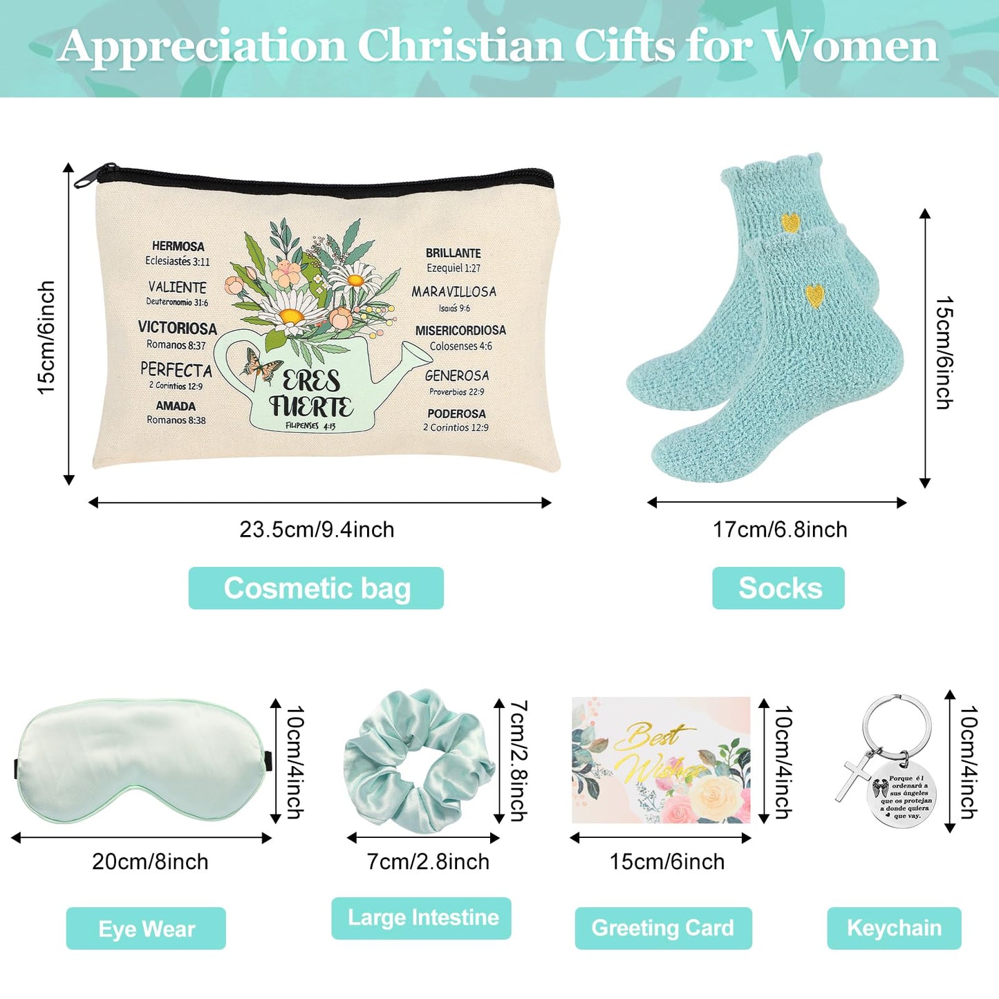 12 Pieces Christian Gifts for Women,Inspirational Gift Set, Spiritual Religious Catholic Gifts Box for Women Friends Female Sister Mom