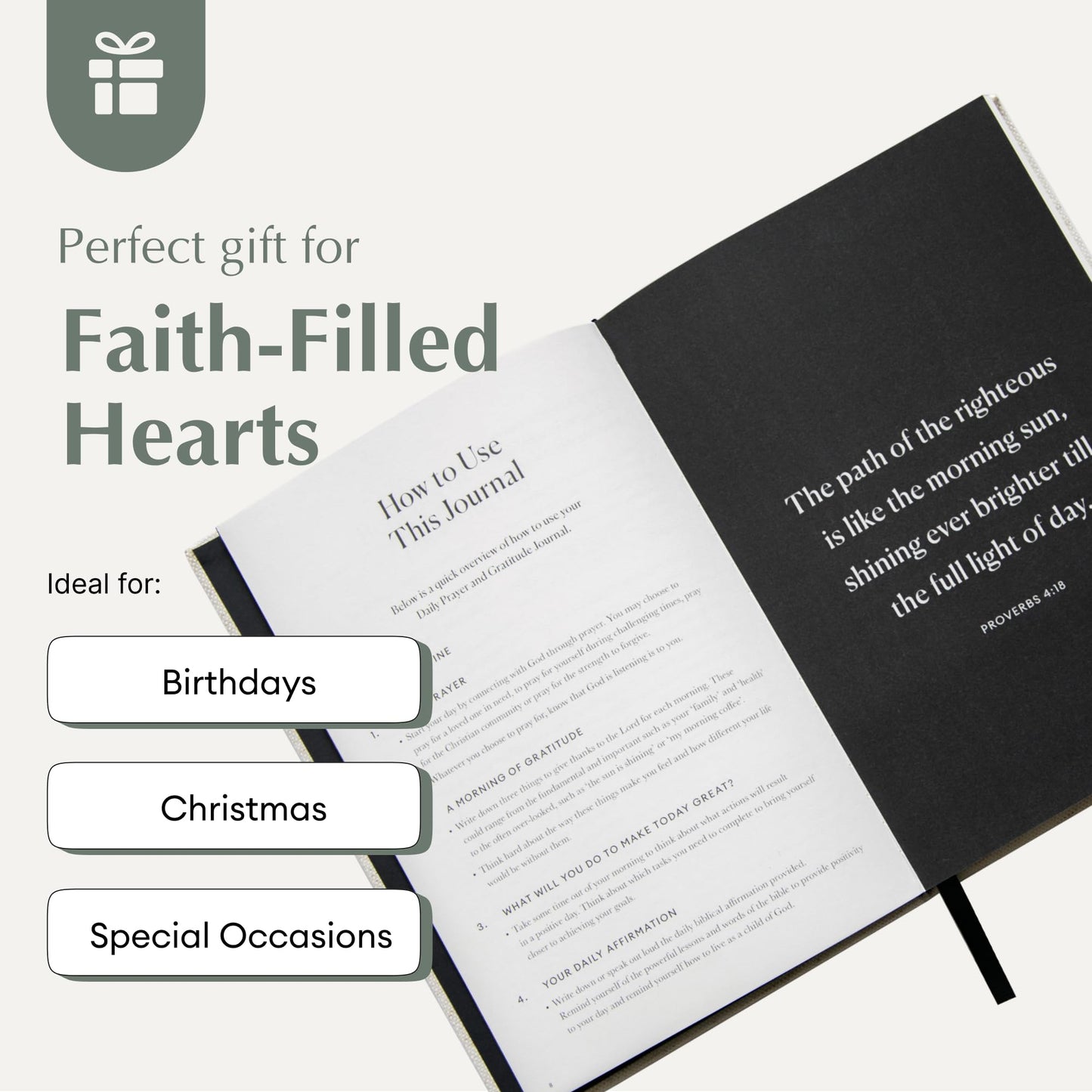 Christian Daily Prayer & Gratitude Journal, Faith Based Daily Planner, Biblical Affirmations, Prayer Requests, Prayer Journal, Bible Journal For Women & Men