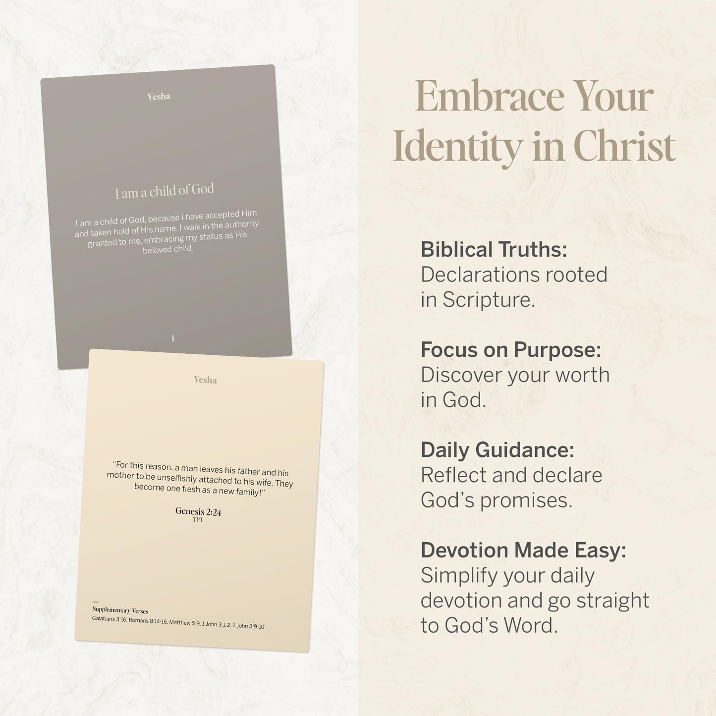 Christian Bible Verse & Affirmation Cards Box with Stand – 52 Daily Scripture Cards for Women & Men’s Prayer, Meditation, and Spiritual Growth – Inspirational Gift for Positive Faith and Encouragement